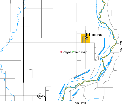 Payne township, AR map