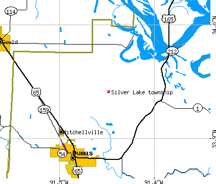 Silver Lake township, AR map