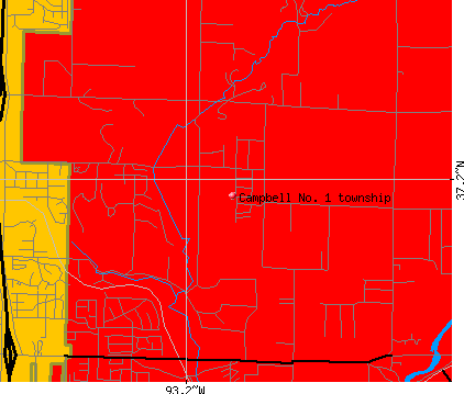 Campbell No. 1 township, MO map