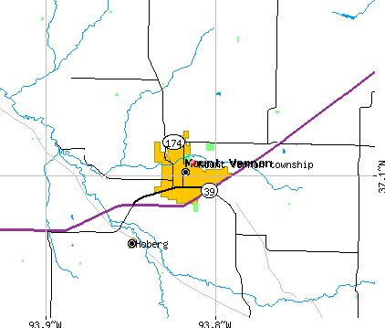 Mount Vernon township, MO map