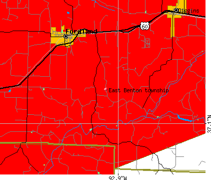 East Benton township, MO map