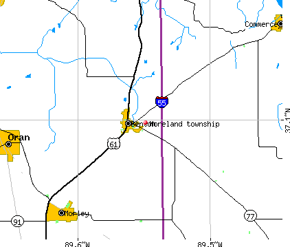 Moreland township, MO map