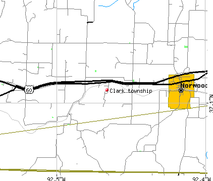 Clark township, MO map