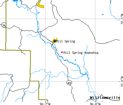 Mill Spring township, MO map