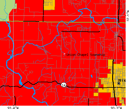 Union Chapel township, MO map