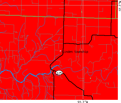 Linden township, MO map