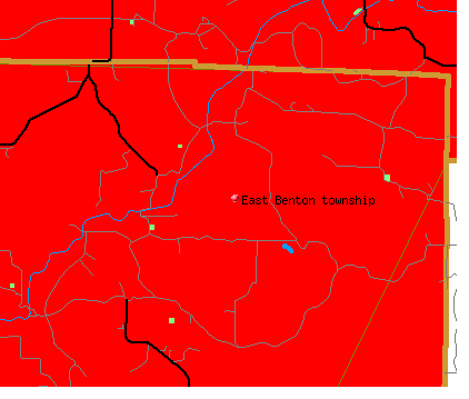 East Benton township, MO map