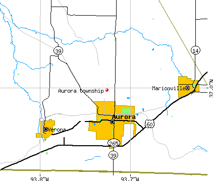 Aurora township, MO map