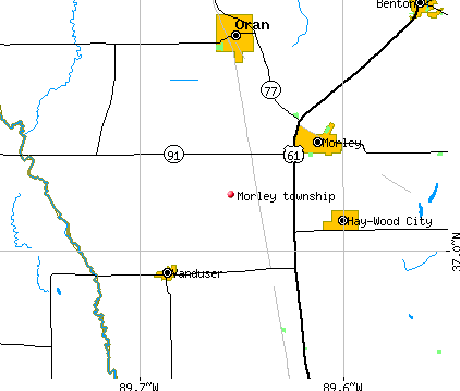 Morley township, MO map