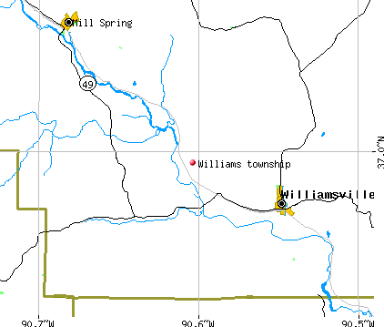 Williams township, MO map