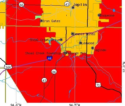 Shoal Creek township, MO map