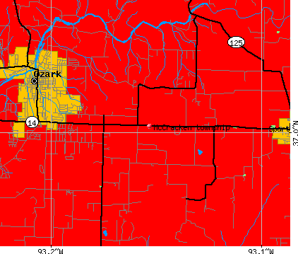 McCracken township, MO map