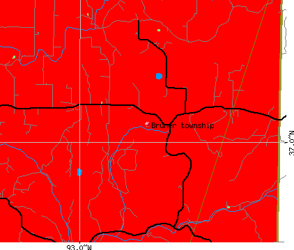 Bruner township, MO map