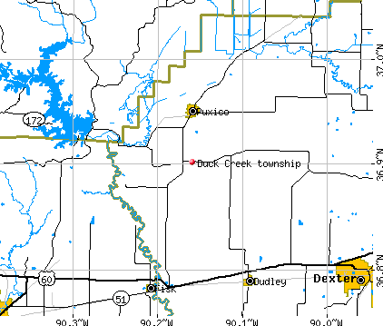 Duck Creek township, MO map