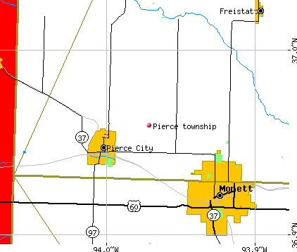 Pierce township, MO map