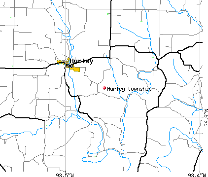 Hurley township, MO map