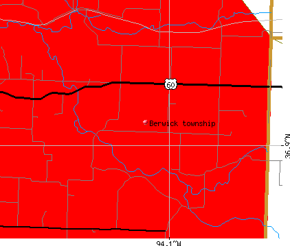 Berwick township, MO map