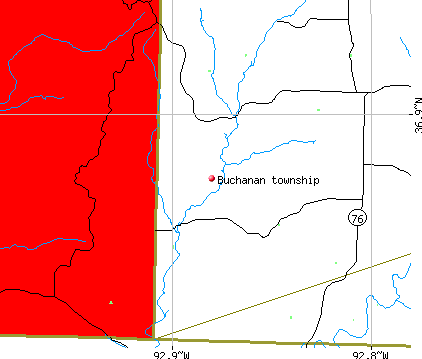 Buchanan township, MO map