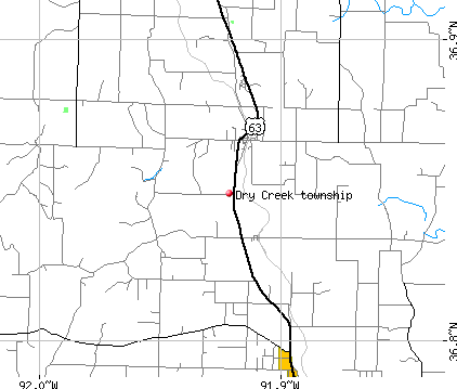 Dry Creek township, MO map