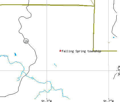 Falling Spring township, MO map