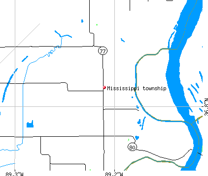 Mississippi township, MO map