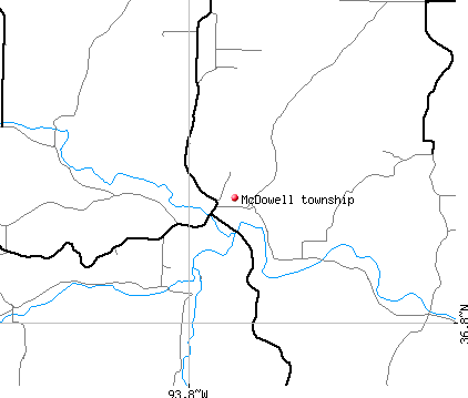 McDowell township, MO map
