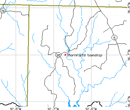 Thornfield township, MO map