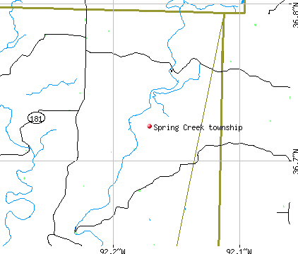 Spring Creek township, MO map