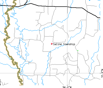 Saline township, AR map