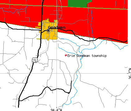 Erie Goodman township, MO map