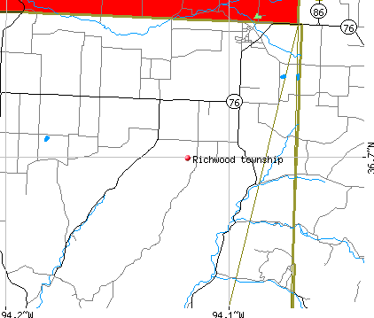 Richwood township, MO map