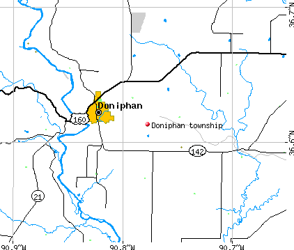 Doniphan township, MO map