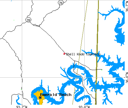 Shell Knob township, MO map
