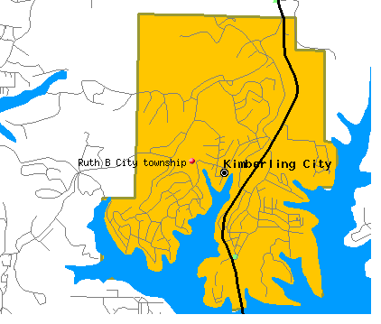 Ruth B City township, MO map