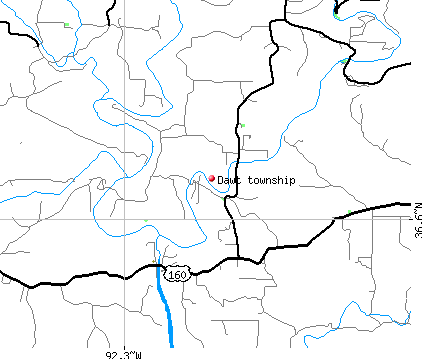 Dawt township, MO map