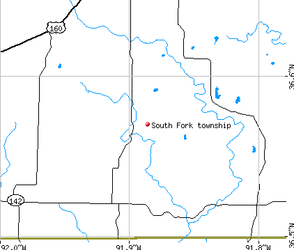 South Fork township, MO map
