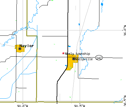 Neely township, MO map
