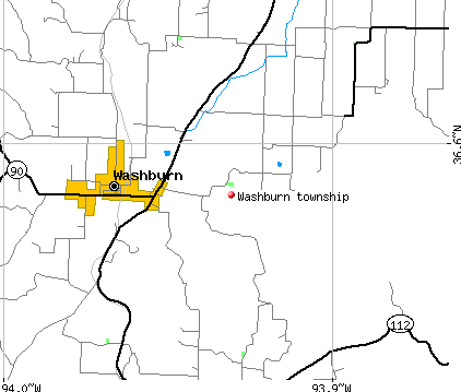 Washburn township, MO map