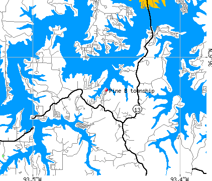 Pine B township, MO map
