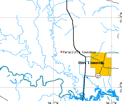Paraclifta township, AR map