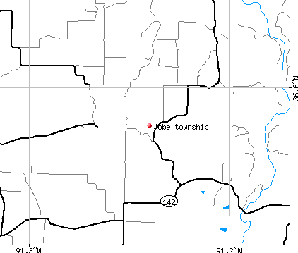 Jobe township, MO map