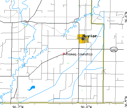 Thomas township, MO map