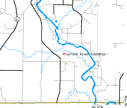 Current River township, MO map
