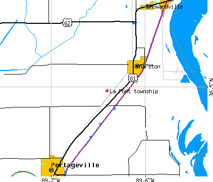 La Font township, MO map