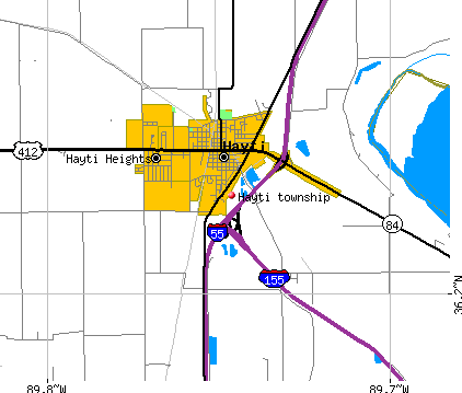 Hayti township, MO map