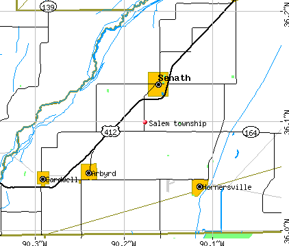 Salem township, MO map