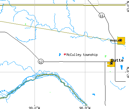 McCulley township, NE map