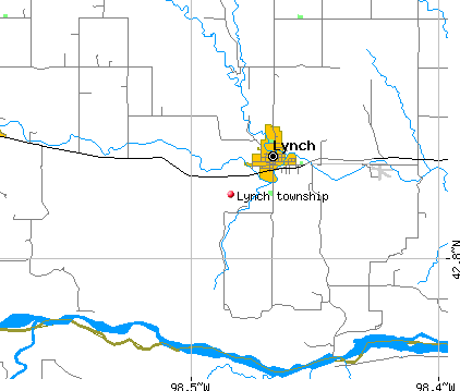 Lynch township, NE map