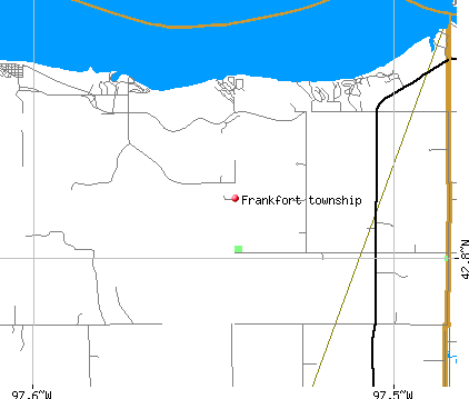Frankfort township, NE map