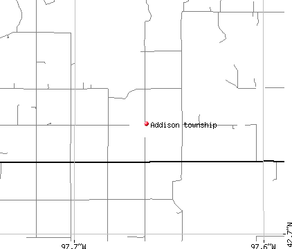 Addison township, NE map